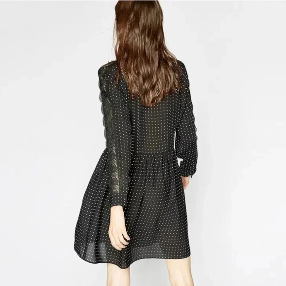 The Kooples Polkadot and Lace Shirt Dress - Picture 2 of 11